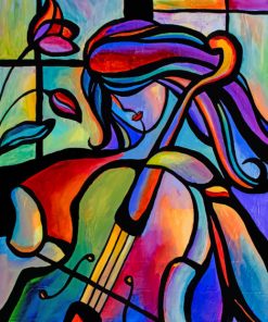 Abstract Violinist Paint By Numbers