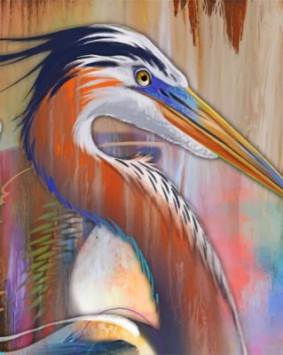 Heron Bird Paint By Numbers