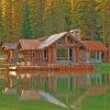 Log Cabin Lakeside paint by numbers