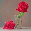 Rose Flower In Glass paint by number