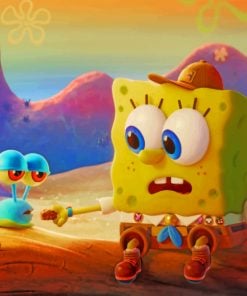 SpongeBob and Gary paint by number
