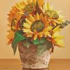 Sunflowers Pot paint by numbers