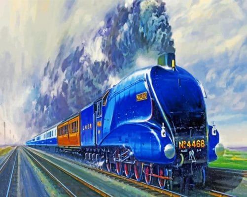 The Mallard Liner Train paint by numbers