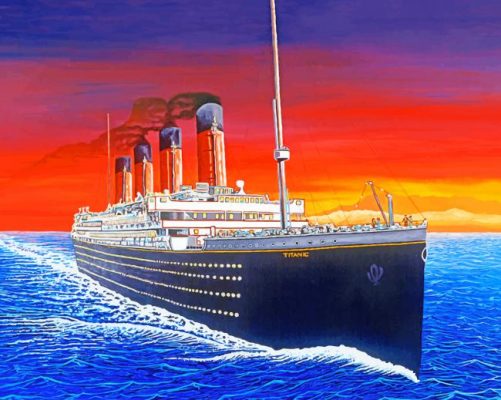Titanic Ship Art paint by numbers
