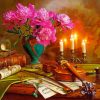 Flowers Bouquet And Violin Paint By Numbers