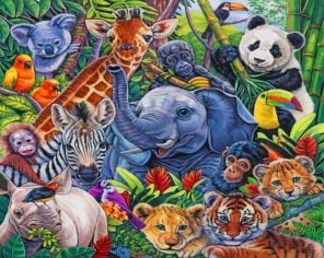 Zoo Animals paint by numbers