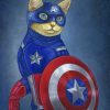 Captain Meow paint by numbers