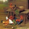 chickens art paint by numbers