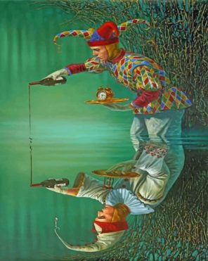 Clown Water Reflection Paint by numbers