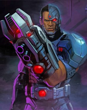 cyborg hero paint by numbers