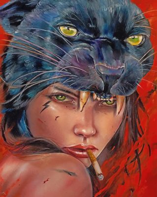 Panther Woman Paint By Numbers