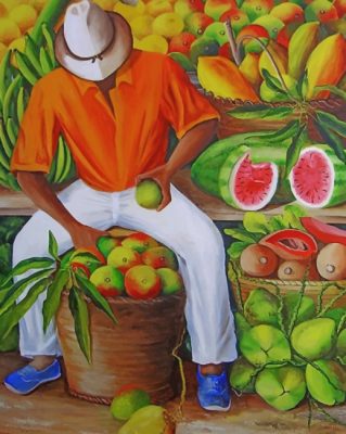 Cuban Fruit Seller Paint By Numbers