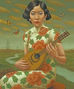Asian Musician Woman Paint By Numbers