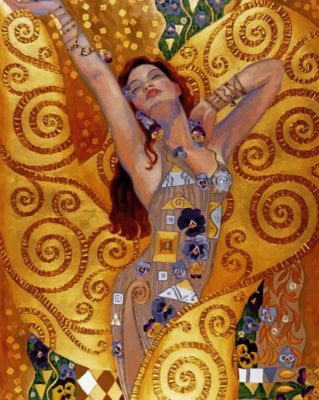 The New Woman In Gold Paint by numbers