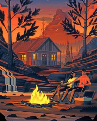 Campfire Night Date Paint By Numbers