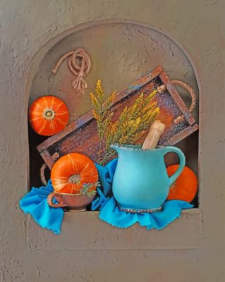Aesthetic Pumpkins Still Life  Paint by numbers