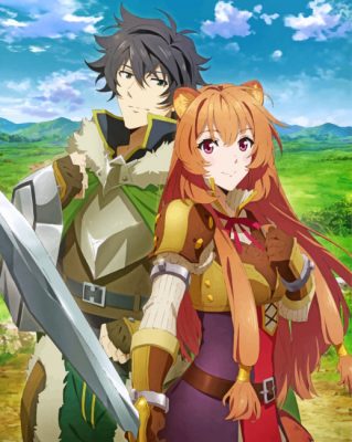 raphtalia and naofumi paint by number