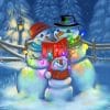 Snowman Family Paint By Numbers