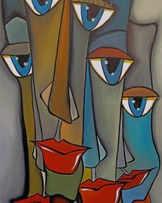 Abstract Faces Paint By Numbers