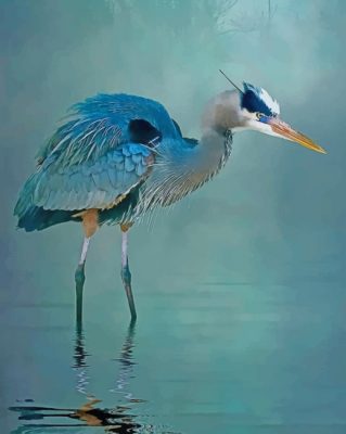 Blue Heron paint by number