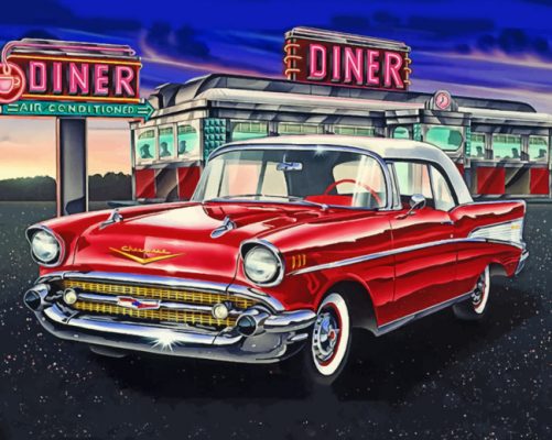 Chevy bel air Diner paint by number