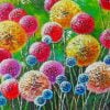 Colorful Dandelions Art paint by number