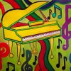 Colorful Piano Art paint by numbers