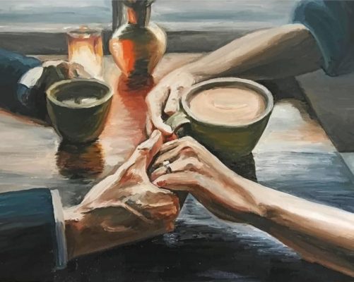 Couple Date In Coffee paint by numbers