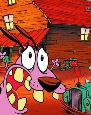 Courage The Cowardly Dog paint by numbers