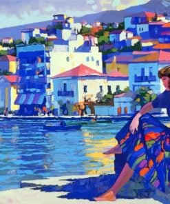 Grecian Harbor Art paint by numbers