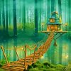 Magical Forest House paint by numbers