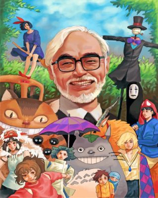 Miyazaki And Ghibli Team Paint By Numbers - Numeral Paint Kit