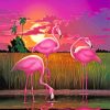 Pink Flamingos Birds paint by numbers