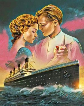 Rose And Jack Titanic paint by numbers