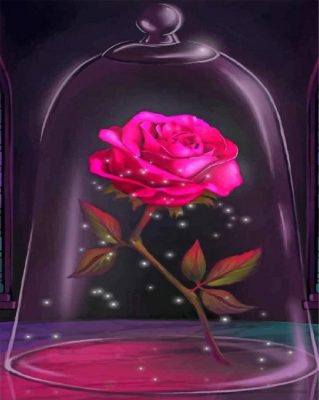 Aesthetic Pink Rose paint by numbers