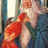 albus dumbledore and Fawkes paint by number