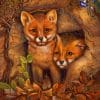Baby Foxes paint by numbers