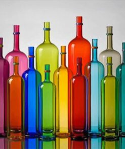 Colored Bottles Paint By Numbers - Numeral Paint Kit