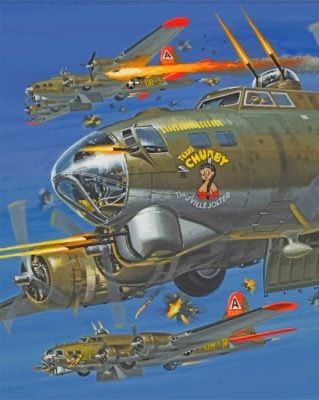 Flying Fortress paint by numbers