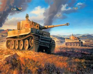 German Tiger Tank Paint By Numbers - Numeral Paint Kit