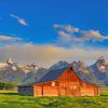 Milton Barn In Jackson Hole Paint by numbers