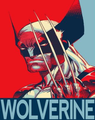 pop art wolverine paint by numbers