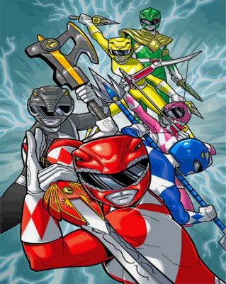 Power Rangers Illustration Paint By Numbers - Numeral Paint Kit