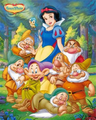 snow white an Dwarfs paint by numbers