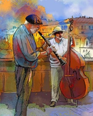street musicians paint by numbers