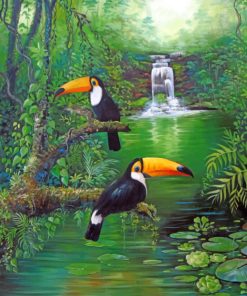 Tucan Birds Piant by numbers