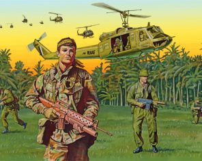 Vietnam War Paint By Numbers - Numeral Paint Kit