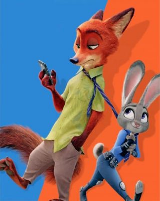 zootopia nick and judy paint by numbers