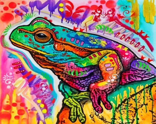 Colorful Frog Paint By Numbers - Numeral Paint Kit