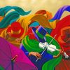 Abstract Violinists Paint by numbers